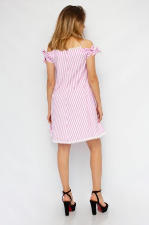 
Повседневное платье Kris&Tina, легкое, без подкладки, розовая полоска. Платье т. . фото 6