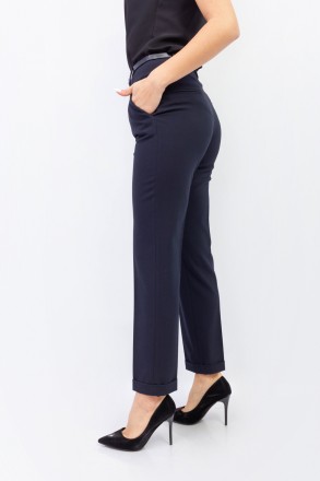 
Классические женские брюки синего цвета, производство Lolen Турция. Покрой слег. . фото 6