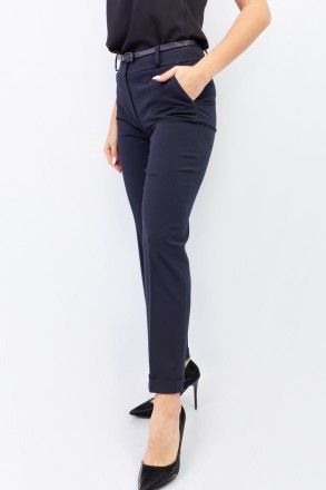 
Классические женские брюки синего цвета, производство Lolen Турция. Покрой слег. . фото 5