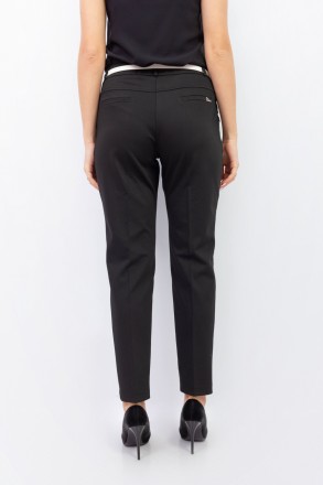 
Классические женские брюки черного цвета с белым лампасом, производство Vangeli. . фото 5