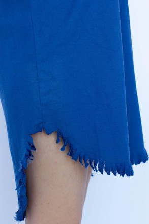 
Повседневное платье Mixray, легкое, без подкладки, синий цвет. Платье прямое, д. . фото 6