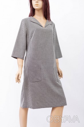 
Оригинальное платье Merada черно-белого цвета с принтом в виде клетки, производ. . фото 1
