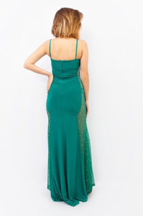 
Нарядное платье в пол зеленого цвета, производство Турция. Ткань легкая, мягкая. . фото 5