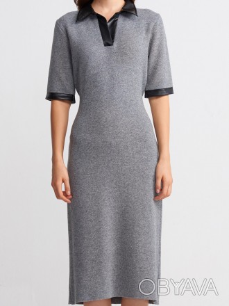 
Оригинальное платье Dilvin серого цвета. Производство Турция. Застежки нет, сза. . фото 1