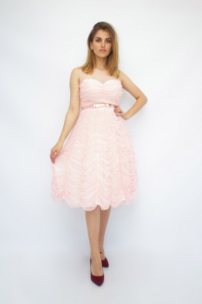 
Нарядное платье нежного розового цвета, производство Турция. Покрой платья отре. . фото 2