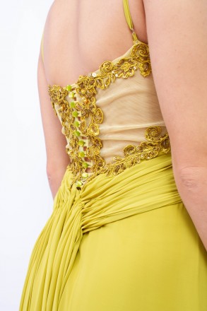 
Нарядное платье в пол оливкового цвета, производство Турция. Ткань легкая, мягк. . фото 7
