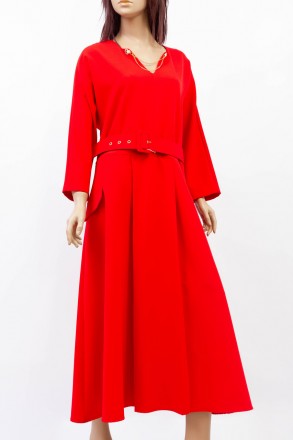
Оригинальное платье Moi Angel красного цвета, производство Турция. Ткань мягкая. . фото 2
