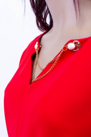 
Оригинальное платье Moi Angel красного цвета, производство Турция. Ткань мягкая. . фото 5