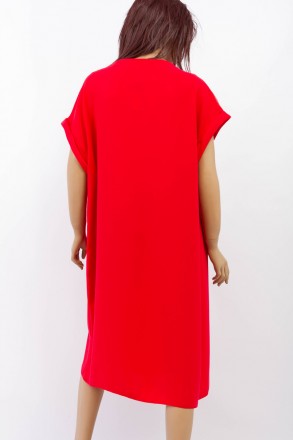 
Строгое платье November красного цвета, производство Турция. Ткань мягкая, не т. . фото 4