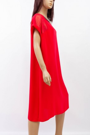 
Строгое платье November красного цвета, производство Турция. Ткань мягкая, не т. . фото 3