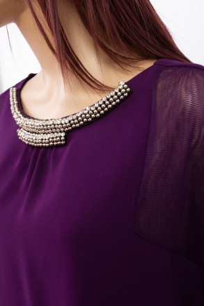 
Строгое платье November фиолетового цвета, производство Турция. Ткань мягкая, н. . фото 6