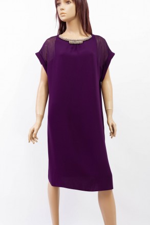 
Строгое платье November фиолетового цвета, производство Турция. Ткань мягкая, н. . фото 2