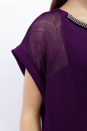 
Строгое платье November фиолетового цвета, производство Турция. Ткань мягкая, н. . фото 4