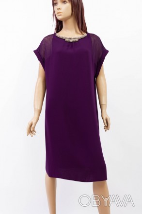 
Строгое платье November фиолетового цвета, производство Турция. Ткань мягкая, н. . фото 1