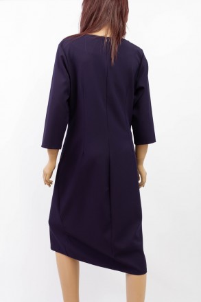 
Оригинальное платье Emika синего цвета с гипюровой вставкой спереди, производст. . фото 4