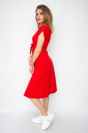 
Повседневное платье Mixray, легкое, без подкладки, Яркий красный цвет. Платье п. . фото 4
