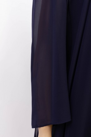 
Оригинальное платье Korakor синего цвета шифоновой вшитой накидкой, производств. . фото 6
