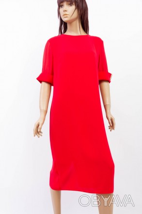 
Строгое платье November красного цвета, производство Турция. Ткань мягкая, не т. . фото 1