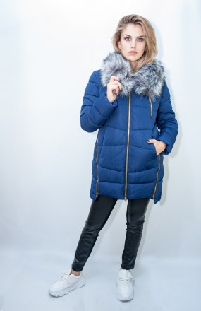 Классическая женская куртка
Зимняя куртка Xuezinuoyi синего цвета с искусственны. . фото 2
