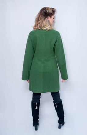 
Демисезонное пальто Punky Klan средней длины, зеленого цвета. Пальто приталенно. . фото 6