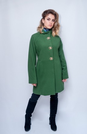 
Демисезонное пальто Punky Klan средней длины, зеленого цвета. Пальто приталенно. . фото 2