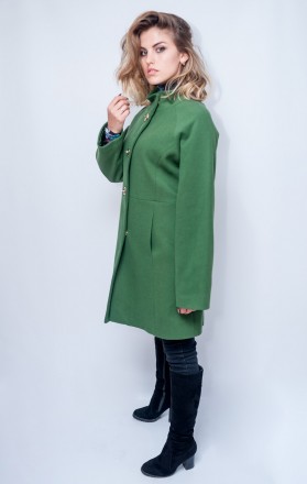 
Демисезонное пальто Punky Klan средней длины, зеленого цвета. Пальто приталенно. . фото 4