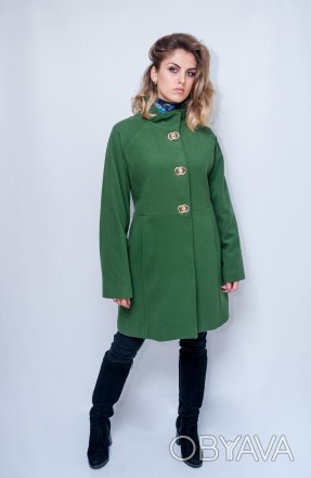 
Демисезонное пальто Punky Klan средней длины, зеленого цвета. Пальто приталенно. . фото 1