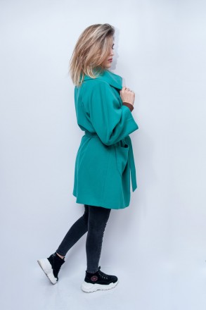 
Классическое пальто Icon зеленого цвета, производство Турция. Крой у пальто сво. . фото 5