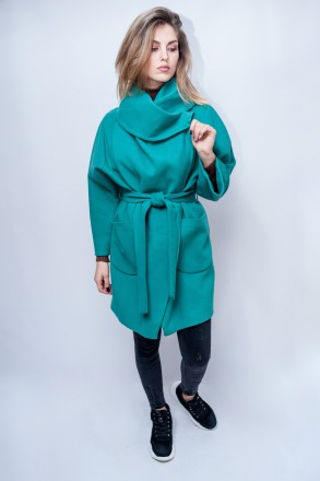 
Классическое пальто Icon зеленого цвета, производство Турция. Крой у пальто сво. . фото 4