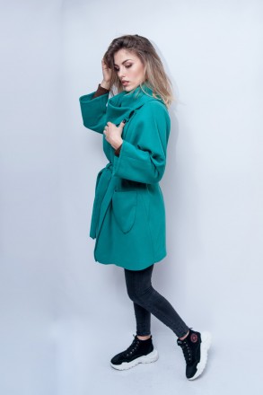
Классическое пальто Icon зеленого цвета, производство Турция. Крой у пальто сво. . фото 6