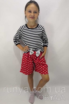 Летний детский костюм для девочки Морячка. Красивый детский комплект обязательно. . фото 1