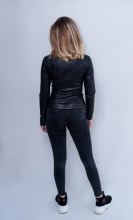 
Крутая куртка косуха Angmifer классического черного цвета. Материал куртки плот. . фото 3
