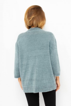 
Оригинальный свитер оверсайз голубого цвета, производство Serianno Турция. Покр. . фото 5