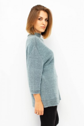 
Оригинальный свитер оверсайз голубого цвета, производство Serianno Турция. Покр. . фото 3