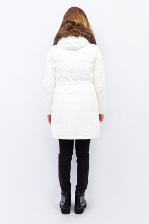 
Женская зимняя куртка-парка ZILANLIYA белого цвета с натуральным мехом. Куртка . . фото 5