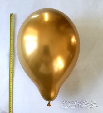 
Изумительно красивый шар золотого цвета с хромированным блеском, размером 45 см. . фото 1