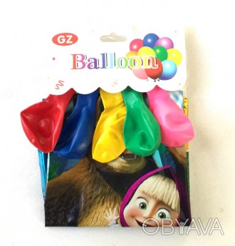 
Композиция из воздушных шаров состоит:
5 шаров матовых 10" и 1 шар фольгированн. . фото 1