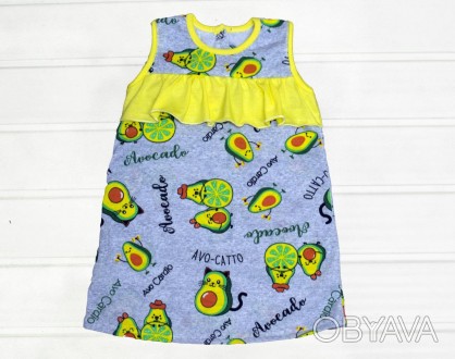 Вас приветствует магазин "BabyBoss"!
Платье для девочки "Авокадо" . Пошито из ка. . фото 1