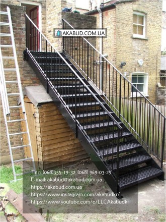 Производство и установка лестниц на металлическом каркасе по индивидуальному про. . фото 4