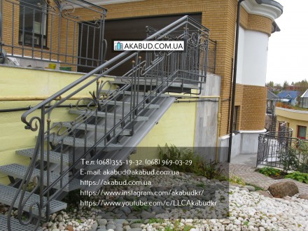 Производство и установка лестниц на металлическом каркасе по индивидуальному про. . фото 9