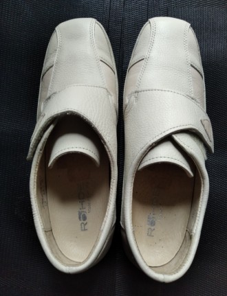 Красивые светло бежево белые ботинки, 41 размер, натуральная кожа,новые , в носк. . фото 3