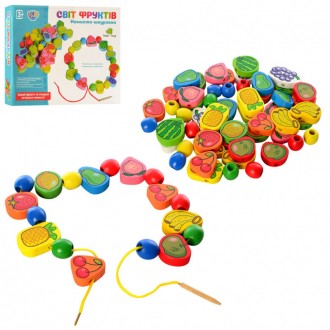 Дерев'яна іграшка-Шнурівка Tree Toys MD 1009 фрукти, овочі, ягоди. Київ. фото 1 Дерев'яна іграшка-Шнурівка Tree Toys MD 1009 фрукти, овочі, ягоди. Київ. фото 1