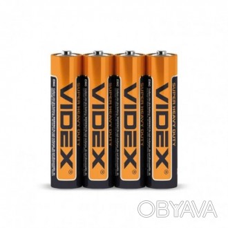 Батарейки Videx AAA (R03P) 1 шт Солевые (угольно-цинковые) элементы питания - оп. . фото 1