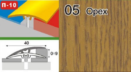 Пороги для підлоги прихованого кріплення алюмінієві ламіновані доступні:
Завдовж. . фото 3