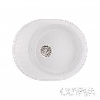 Кухонна мийка Qtap CS 6151 White (QT6151WHI650) виготовлена ??з якісного штучног. . фото 1