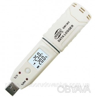 Регистратор данных влажности и температуры, USB, 0-100%, -30-80°C BENETECH GM136. . фото 1
