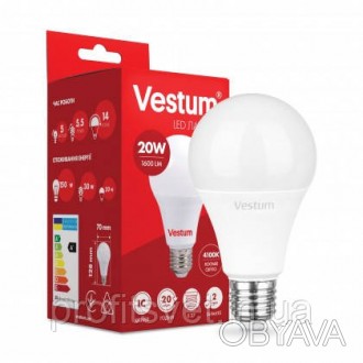 Светодиодная лампа Vestum LED A70 20W 4100K 220V E27 – великолепное решение для . . фото 1