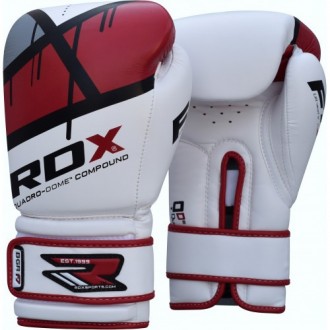 БОКСЕРСЬКІ РУКАВИЧКИ RDX REX RED LEATHER Боксерські рукавички з синтетичної шкір. . фото 2