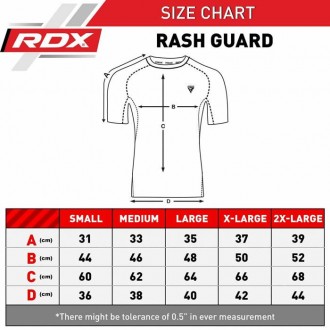 Рашгард з коротким рукавом RDX Lycra Black
Рашгард з коротким рукавом RDX Lycra . . фото 8