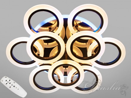 Потолочная светодиодная люстра с диммером 110W 3855-6+3BHRLED3COLDIM. Одесса. фото 1